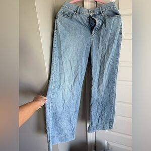 LOFT Light Blue Women's High Waist Palazzo Jeans